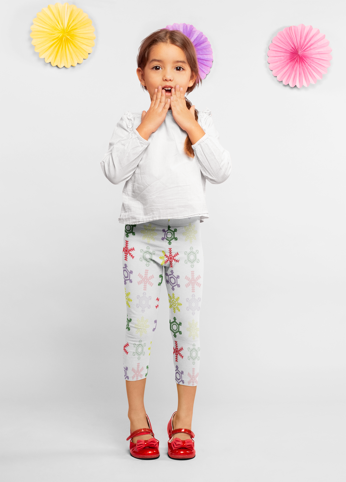 Kid's Leggings Yoga Water Fractal